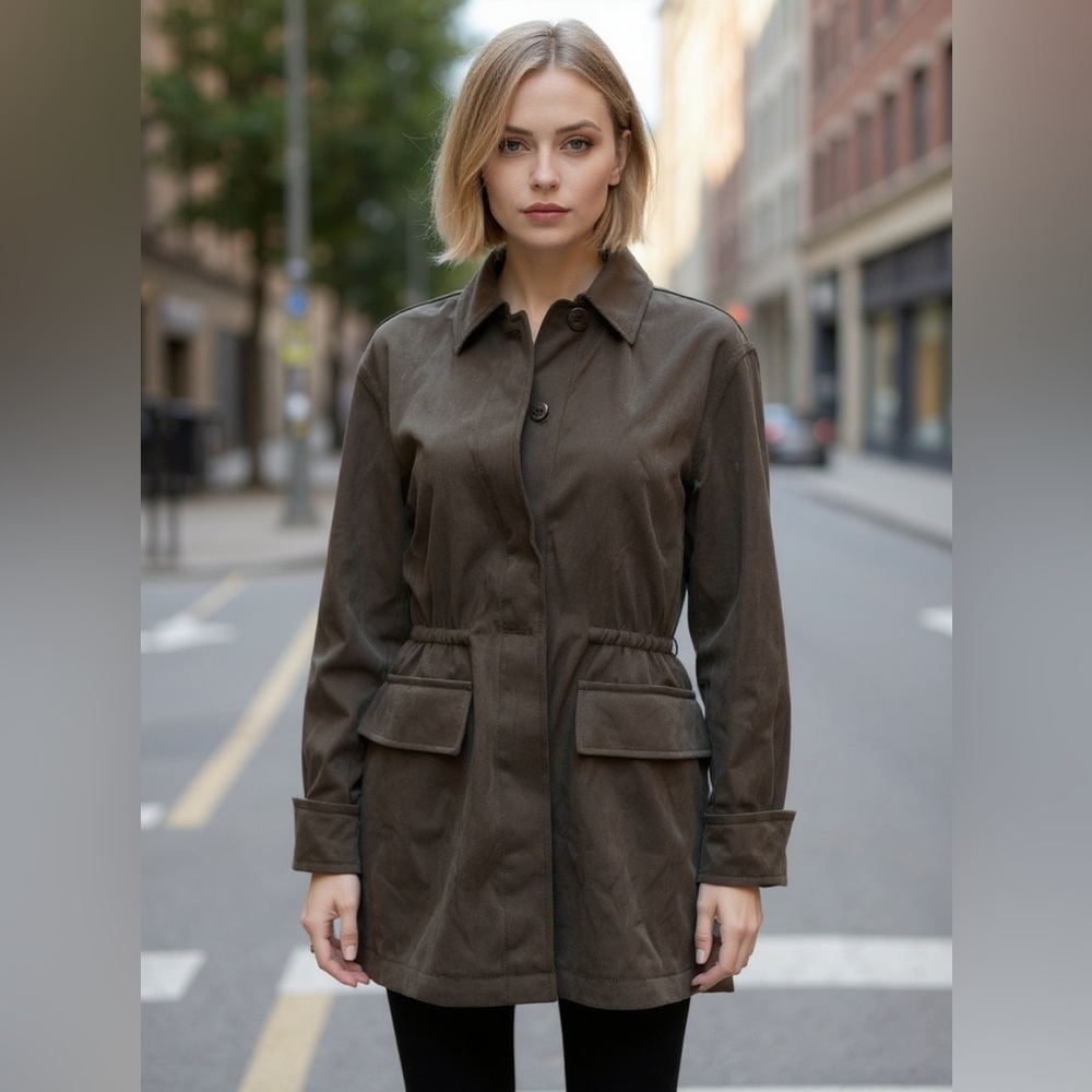 Babaton‎ Dark Green Cinch Waist Jacket